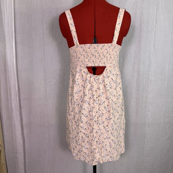 American Eagle Outfitters Womens Floral Dress Size Medium Cream Sundress E825 - Picture 4 of 13